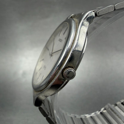 Seiko Spirit Watch Men 34mm Silver Dial Silver Tone Round 7n01-6a70 New Battery32