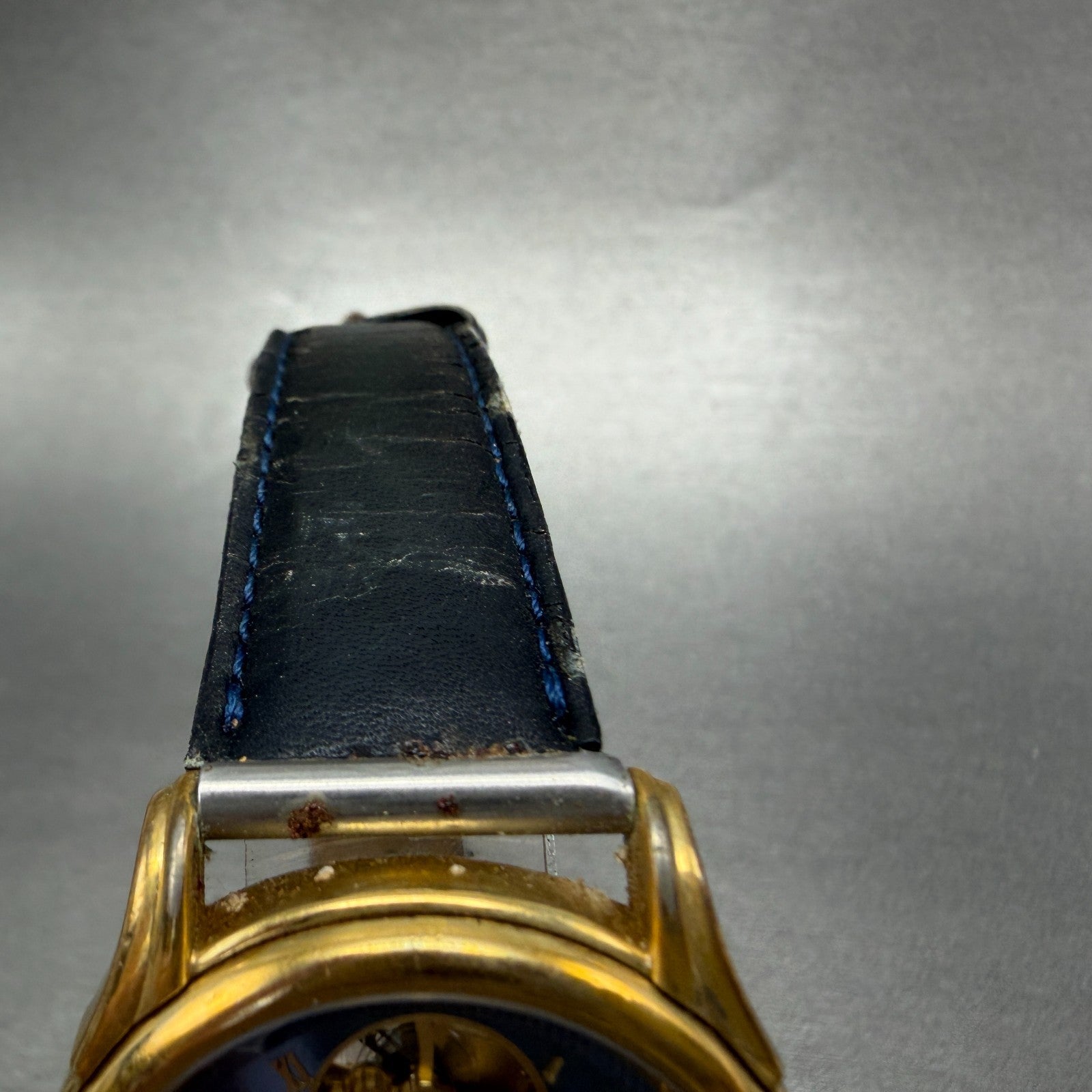 Givenchy Automatic Watch Men 34mm Blue Dial Gold Tone Round Swiss READ!!!!! Runs4