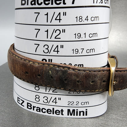 LL Bean Field Watch Men 34mm Gray Dial Gold Tone Date Round New Battery A12 VTG12