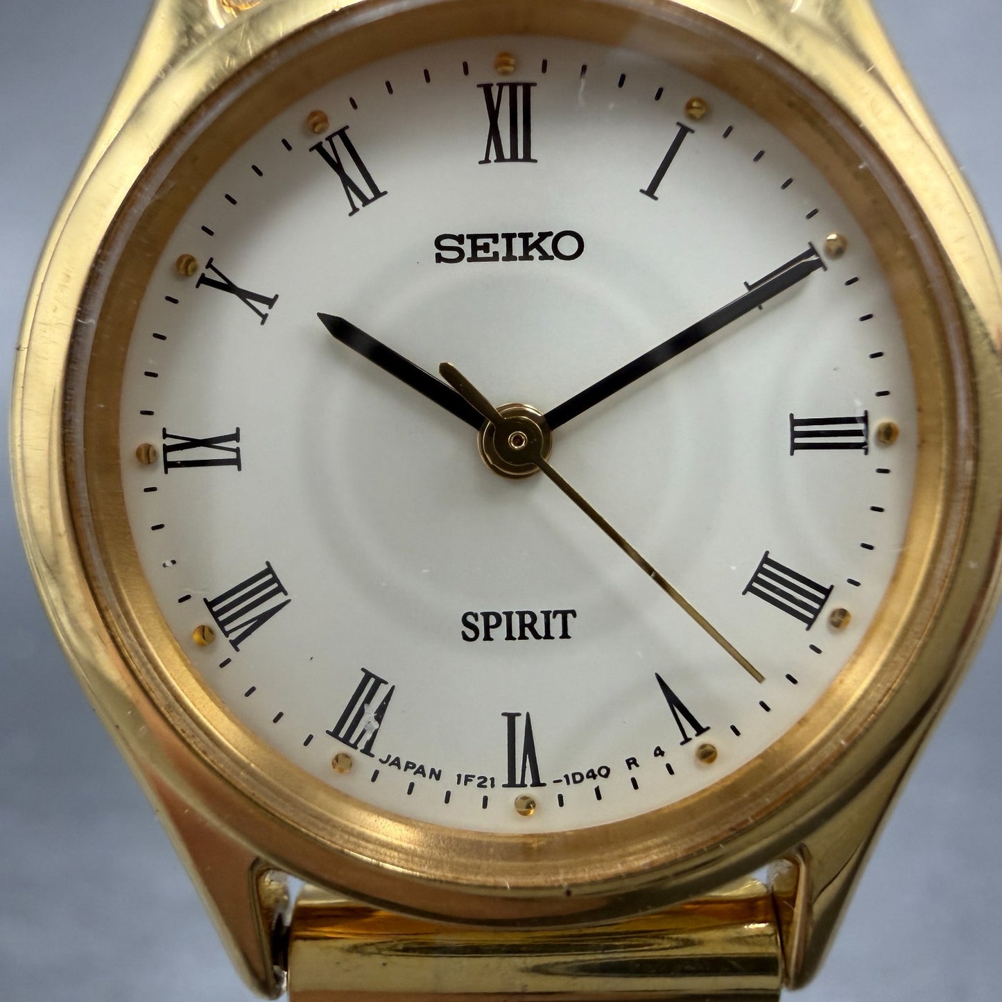 Seiko Spirit Watch Women 25mm Cream dial Two Tone Round 1F21-0J70 New Battery1