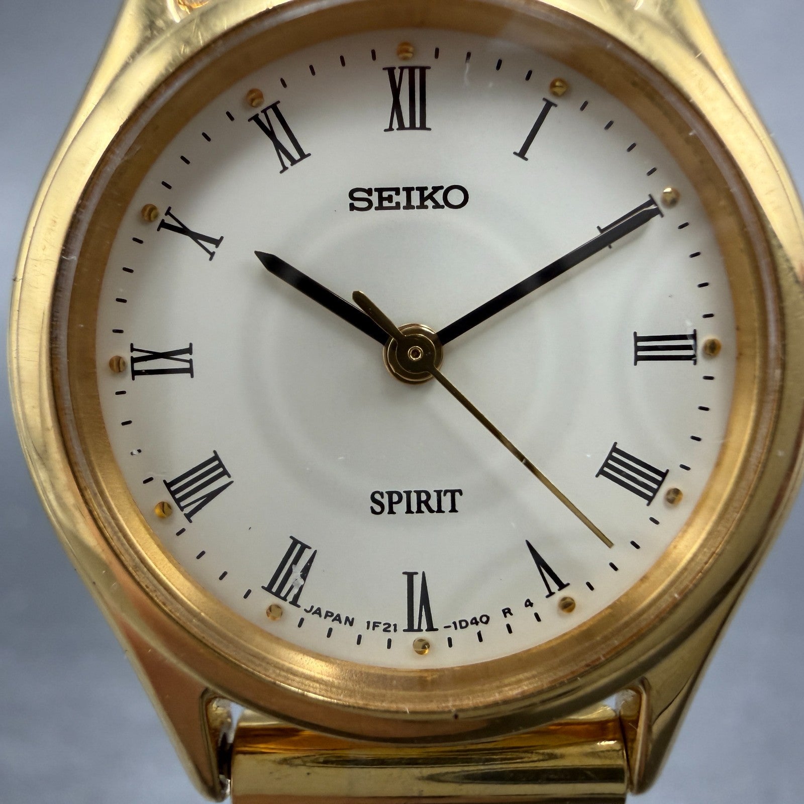Seiko Spirit Watch Women 25mm Cream dial Two Tone Round 1F21-0J70 New Battery1