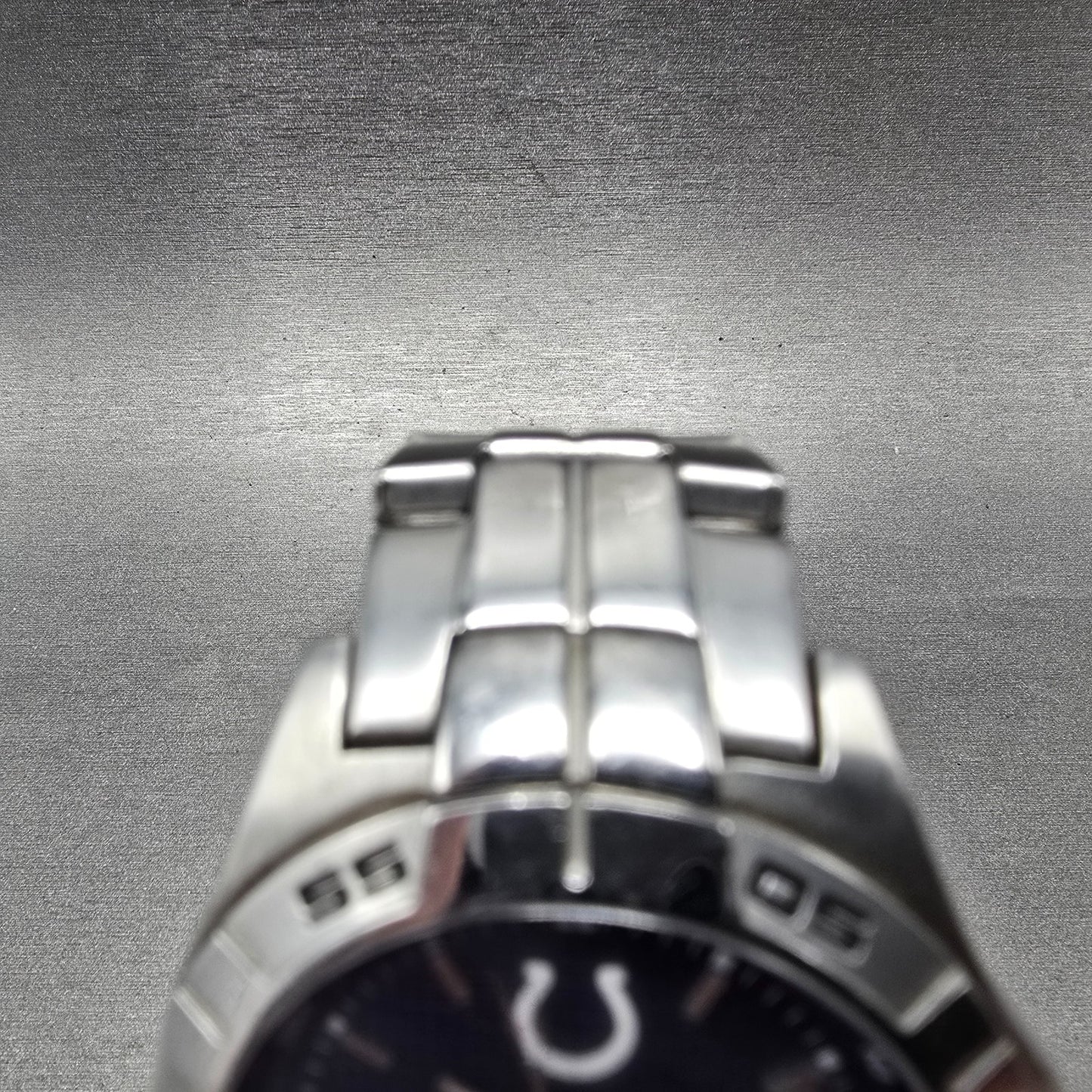 Fossil Colts Watch Men 40mm Blue Dial Silver Tone Date NFL-1086 New Battery4