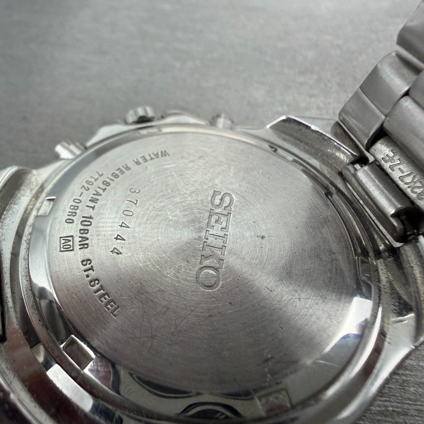 Seiko Chronograph Watch Men 38mm Blue Dial Silver Date Round 7T92-0BR0 New Batt9