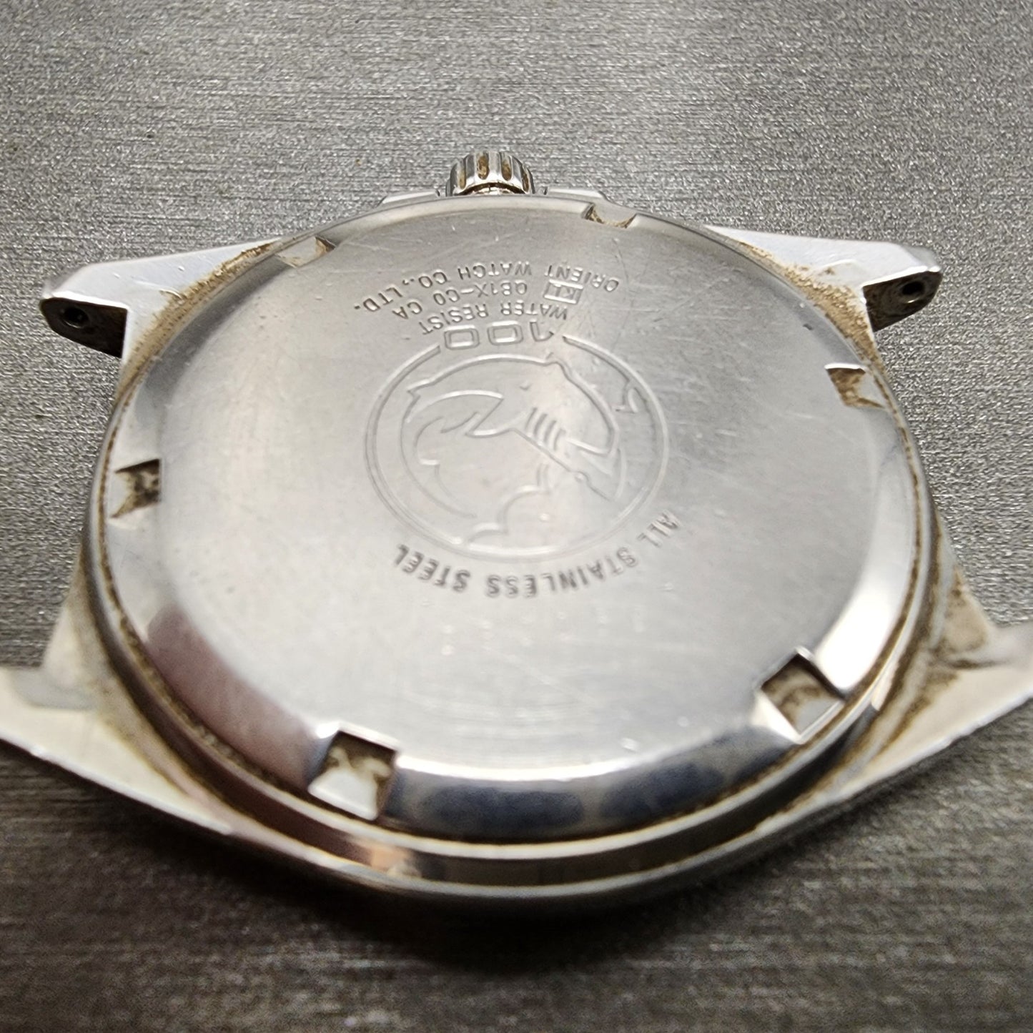 Orient Swimmer Watch Men 36mm White Dial Silver Tone Round QB1XC0 PARTS7