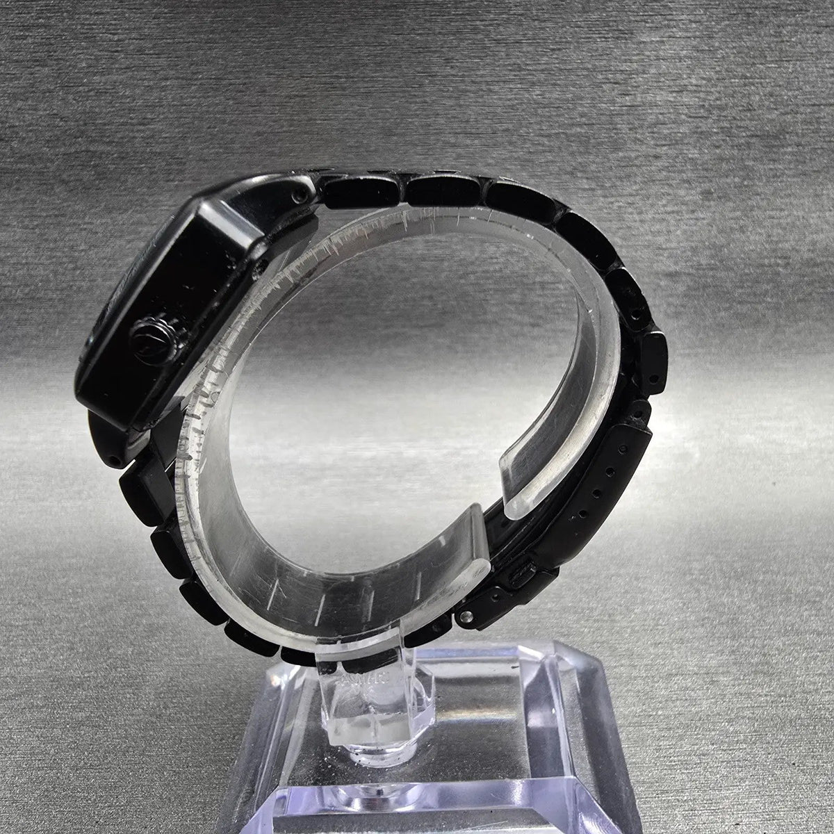 Nixon The Small Player Watch Women 33mm Black Dial Black Tone Rectangle New Batt6