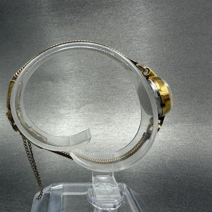 Omega Watch Women 17mm Gold Dial Gold Plated Manual Wind Runs Caliber VTG8