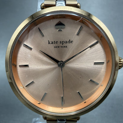 Kate Spade Holland Watch Women 34mm Rose Dial Two Tone Round New Battery1