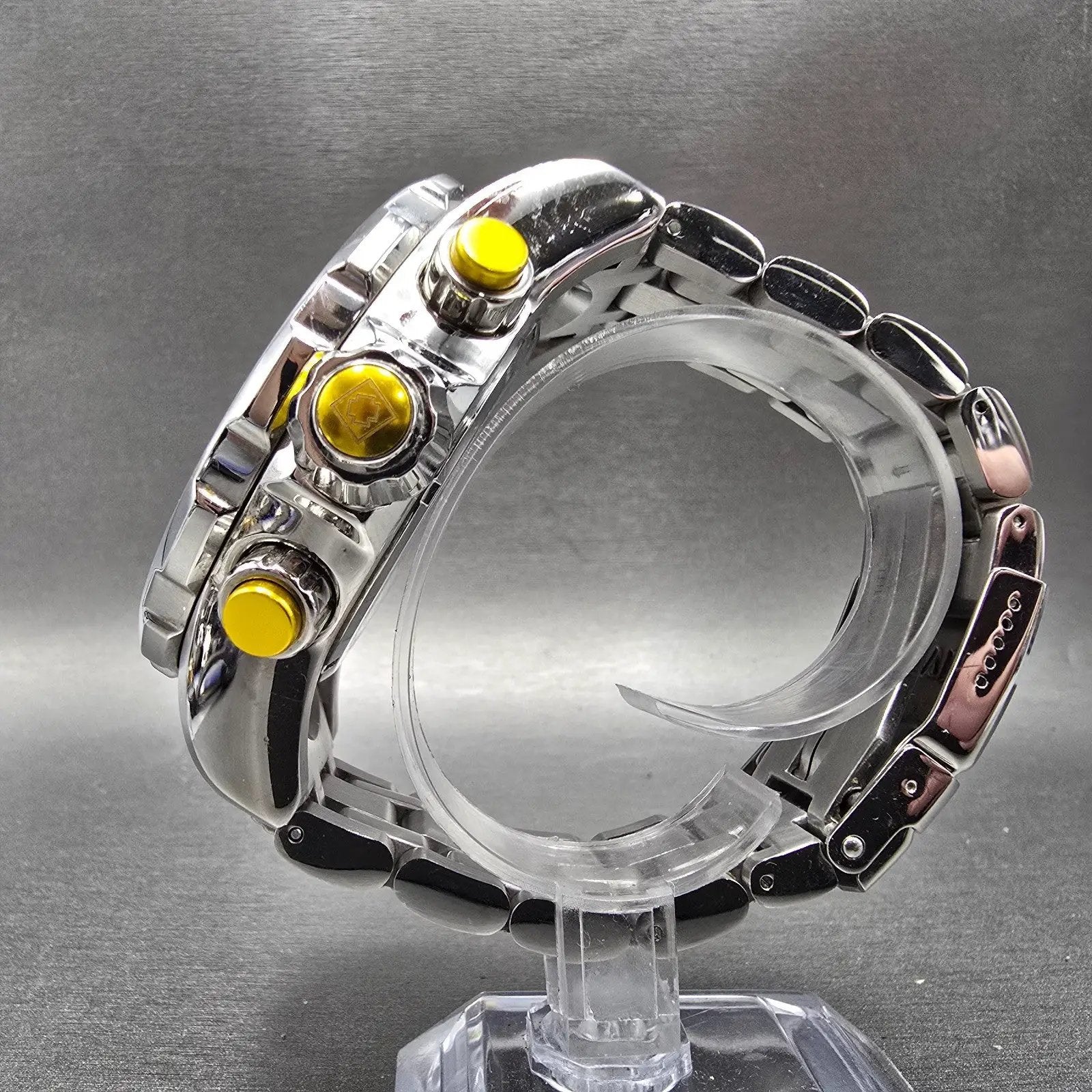 Invicta Coalition Forces Radar Chronograph Watch Men 59mm Yellow Dial Steel Runs6