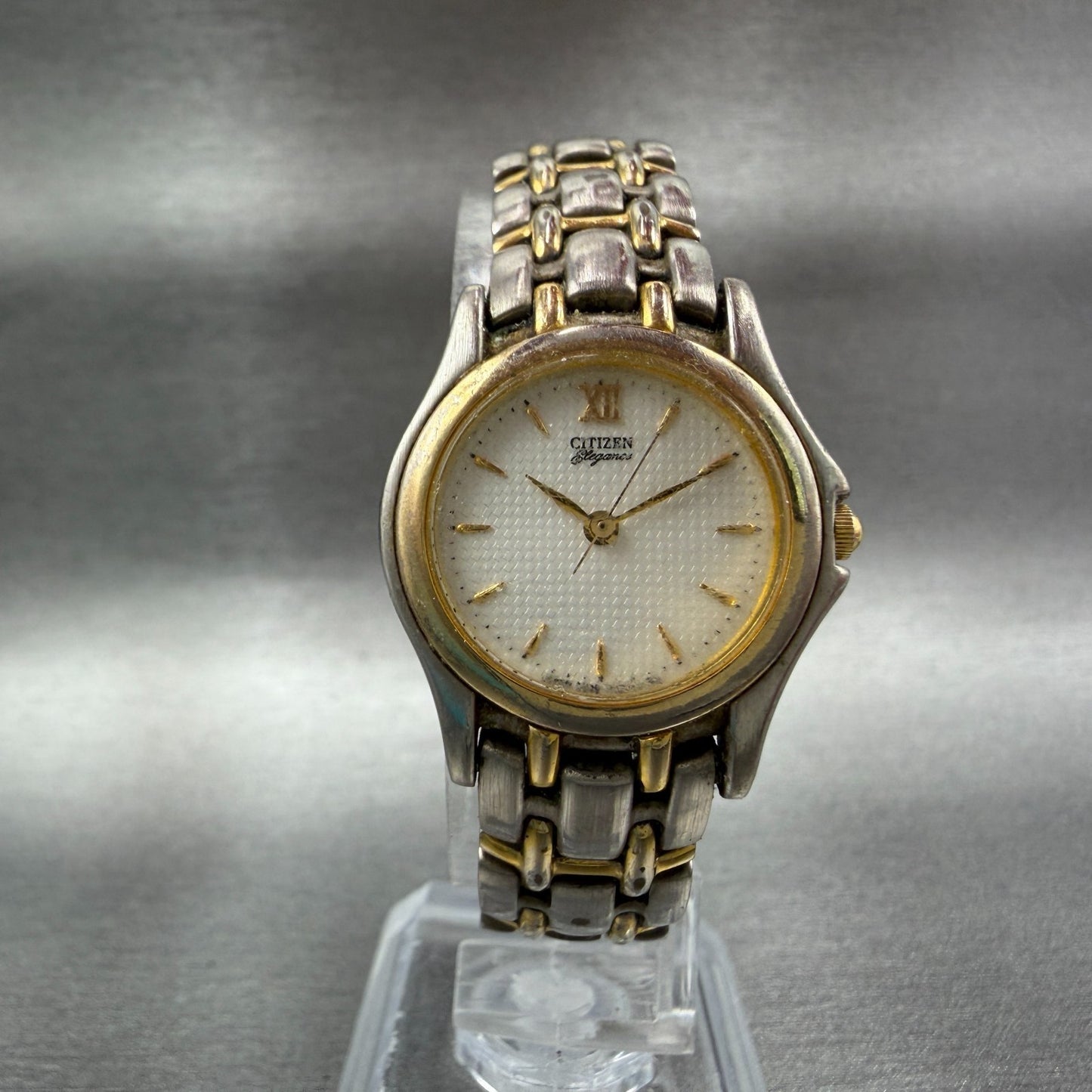 Citizen Elegance Watch Women 24mm White Dial Two Tone 5930-H06867 New Battery5