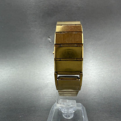 Seiko Tank Watch Men 28mm Champagne Dial Gold Tone Date 9029-5009 New Battery7
