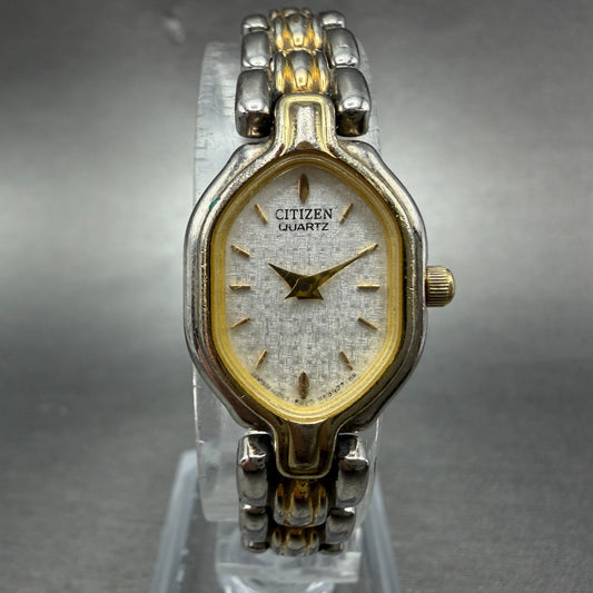 Citizen Watch Women 18mm Silver Dial Two Tone Octagon 5920-S57294 New Battery0