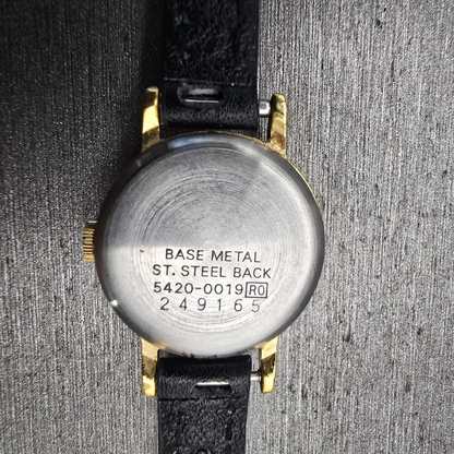 Seiko Watch Women 19mm Gold Dial Gold Tone Round 5420-0019 New Battery Vintage10