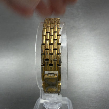 Seiko Watch Women 19mm Black Dial Gold Tone Round Vintage 1N00-0B29 New Battery7