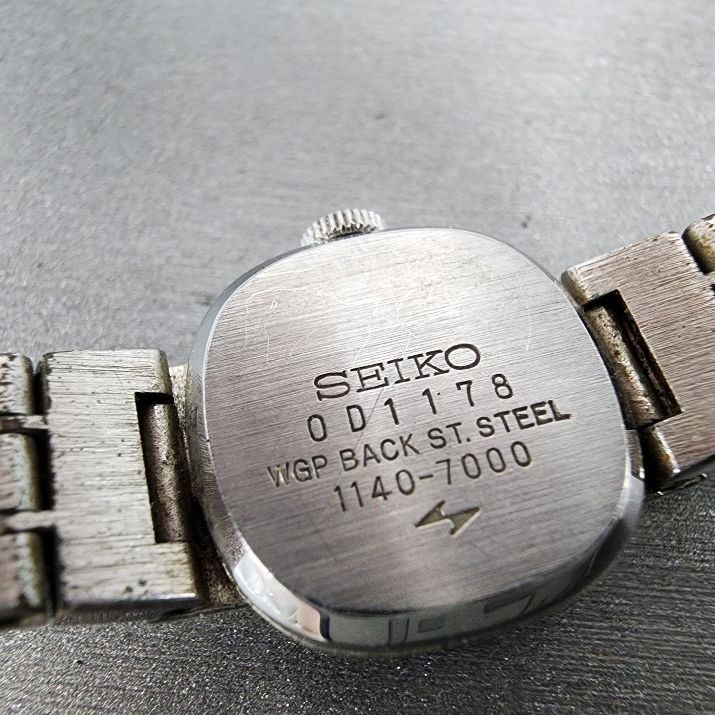 VTG Seiko Special Watch Women 18mm Silver Dial Gold Plated Rectangle Manual Wind9