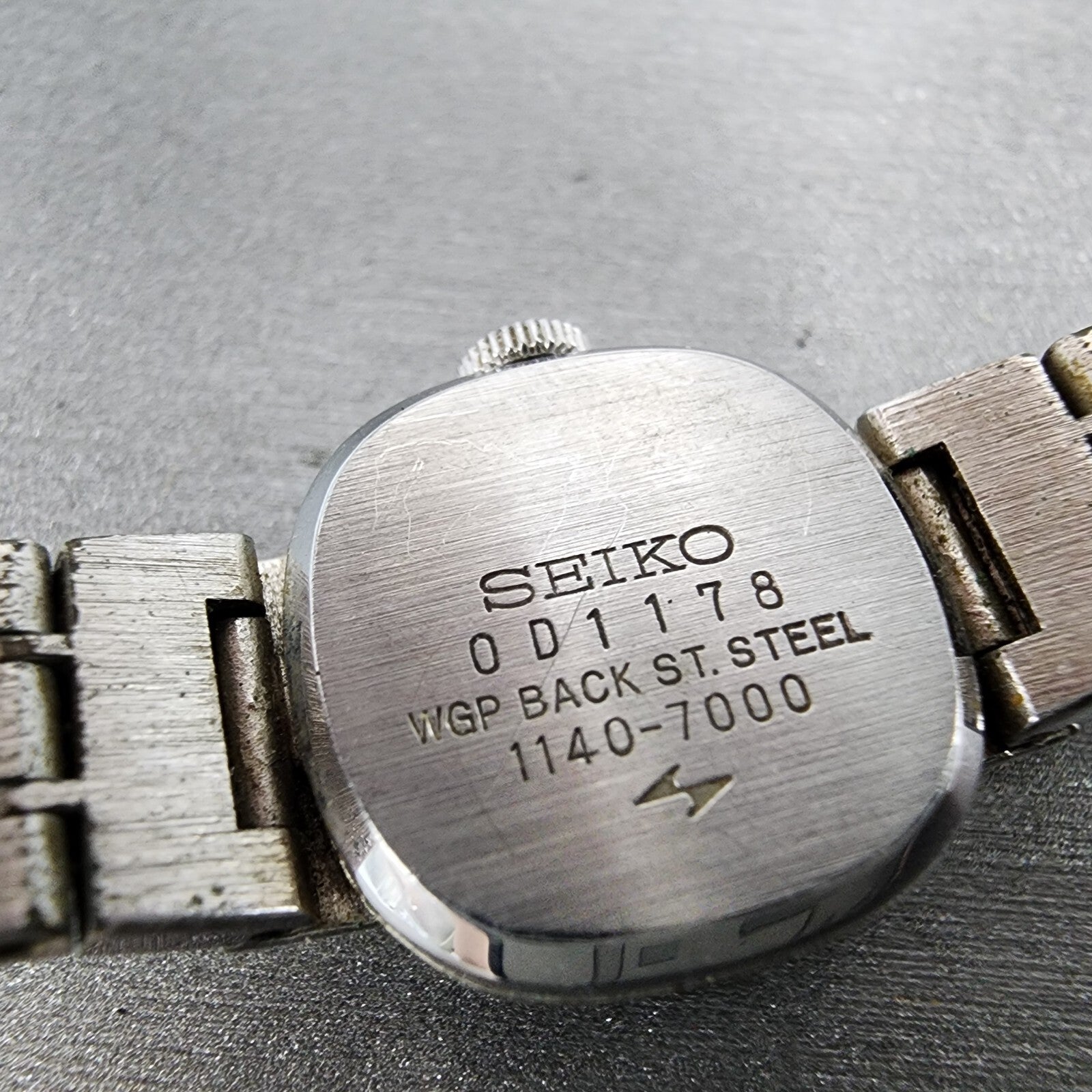 VTG Seiko Special Watch Women 18mm Silver Dial Gold Plated Rectangle Manual Wind9