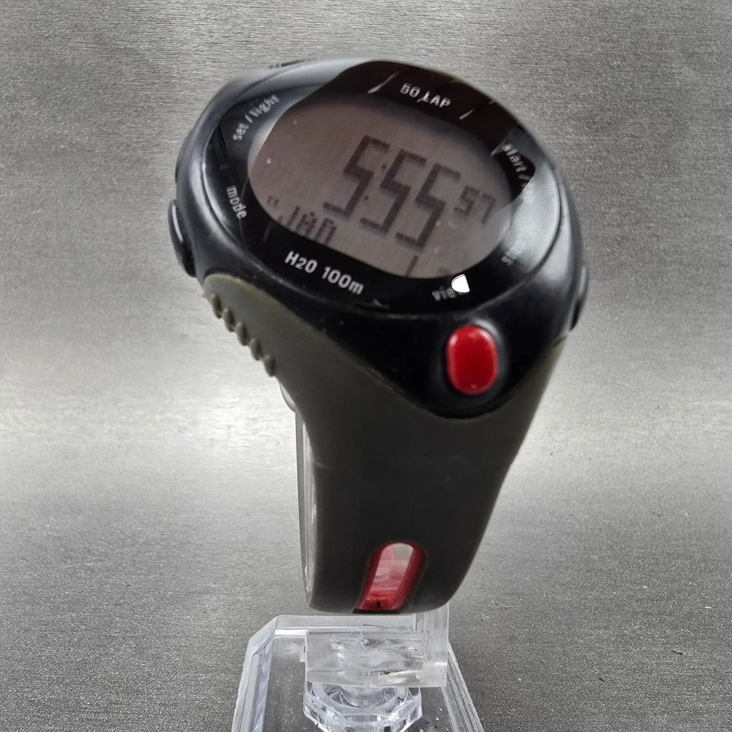 Nike Triax Bowerman Watch Men 39mm Black Gray Red Chronograph New Battery5