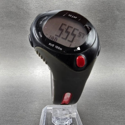 Nike Triax Bowerman Watch Men 39mm Black Gray Red Chronograph New Battery5