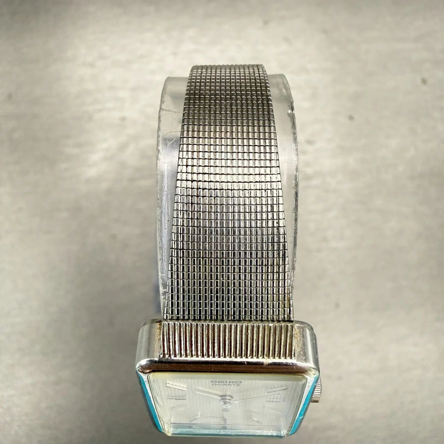 Seiko Watch Women 20mm Silver Dial Silver Tone Rectangle 2621-5200 New Battery4