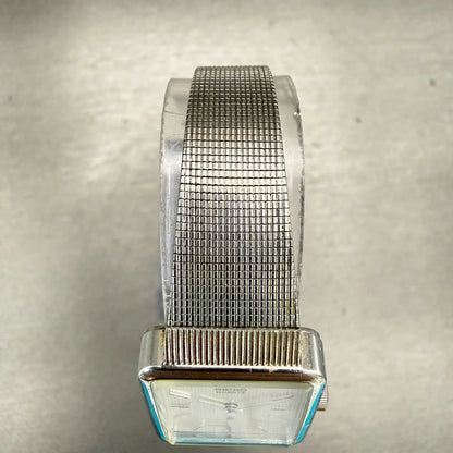 Seiko Watch Women 20mm Silver Dial Silver Tone Rectangle 2621-5200 New Battery4