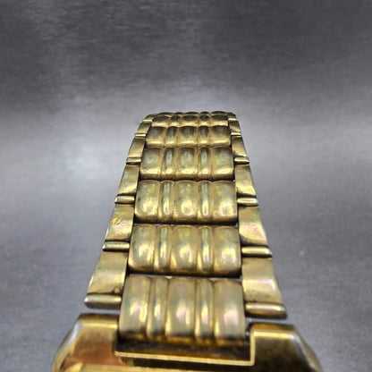 Seiko Tank Watch Men 26mm Champagne Dial Gold Rectangle V701-5J00 PARTS VTG5