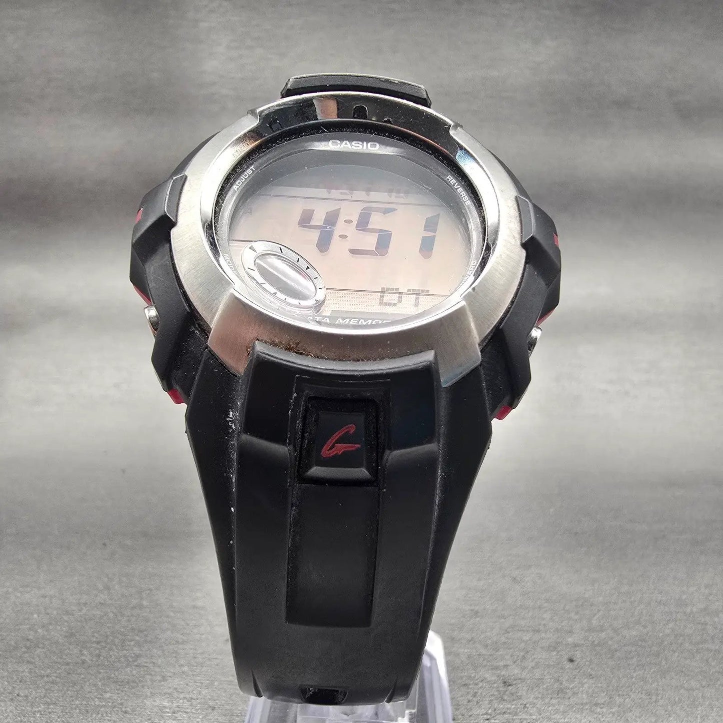Casio G-Shock G-3011 Watch Men 46mm Digital Black Red Chrono Alarm New Battery5
