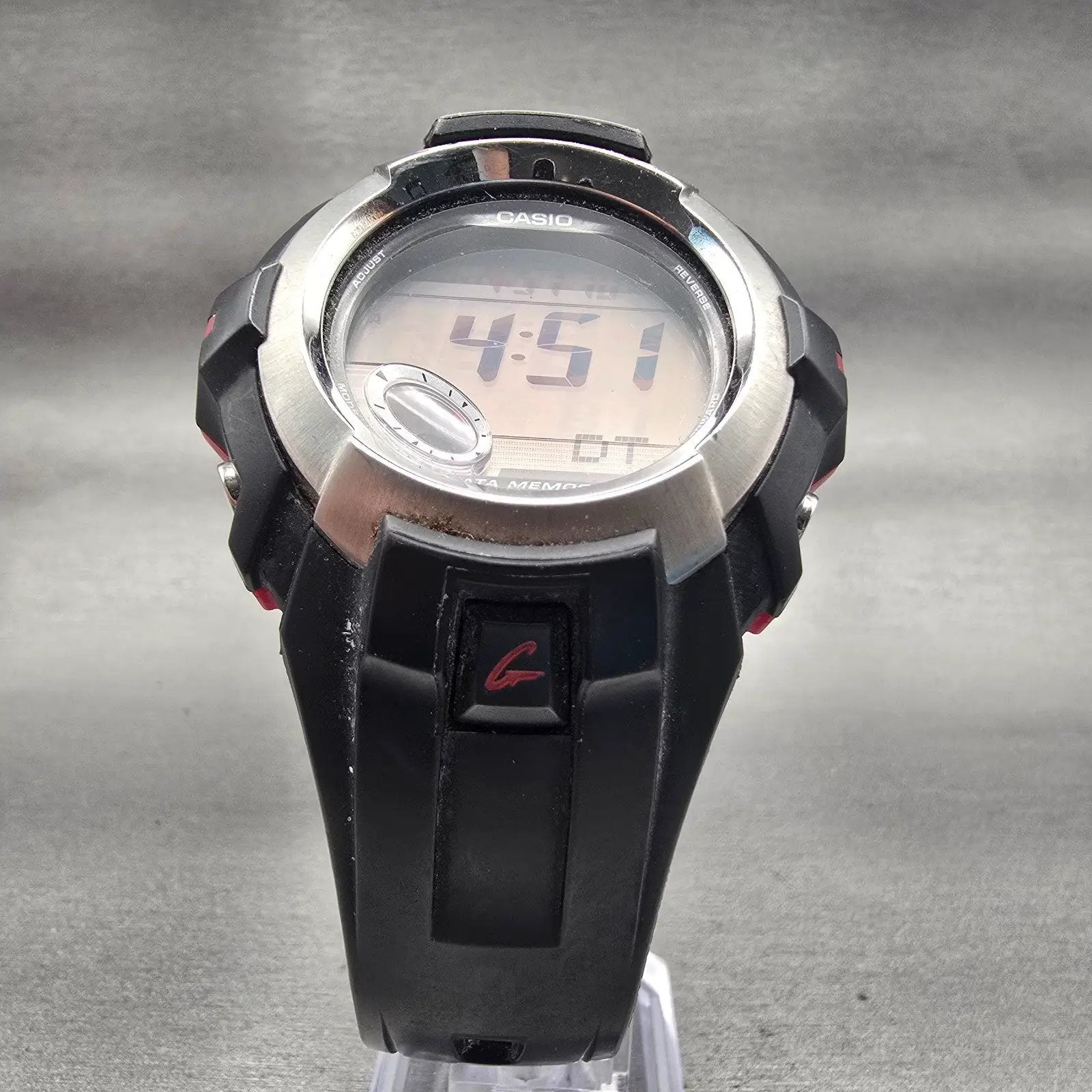 Casio G-Shock G-3011 Watch Men 46mm Digital Black Red Chrono Alarm New Battery5