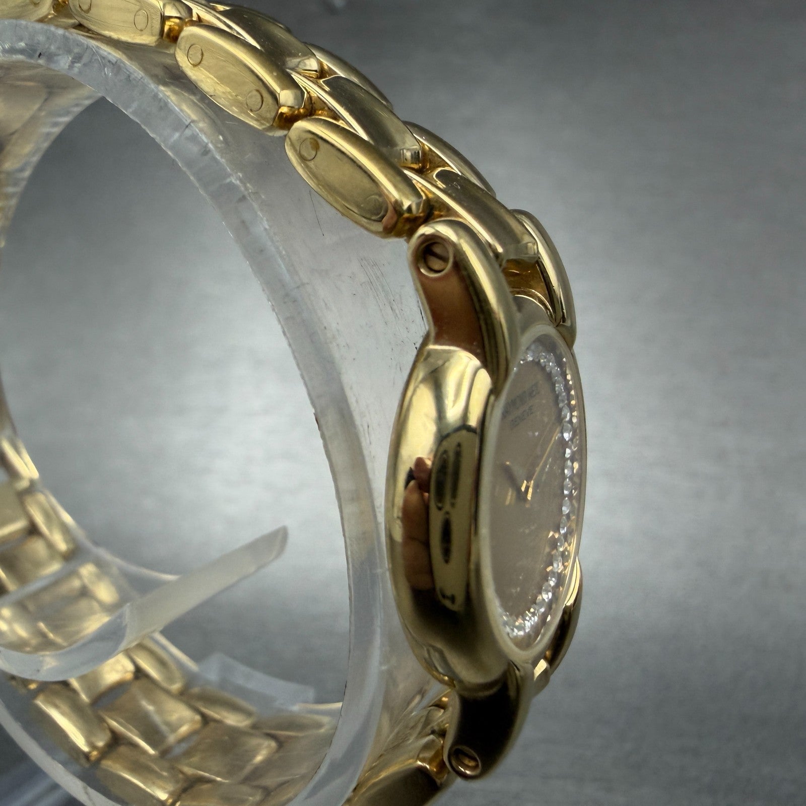 Raymond Weil Watch Women 21mm Gold Dial Gold Plated Diamonds 3740-1 New Battery4