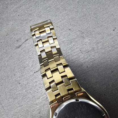 Citizen Eco-Drive Watch Men 38mm White Dial Gold Date READ!!!! E111E111-S04952116