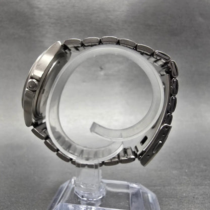 Seiko Solar Watch Men 35mm Cream Dial Titanium Date Round 5K25-0A20 Runs7