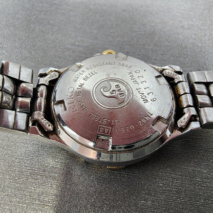 Seiko Sports 50 Watch Women 25mm Luminous Dial Two Tone Date Round New Battery9