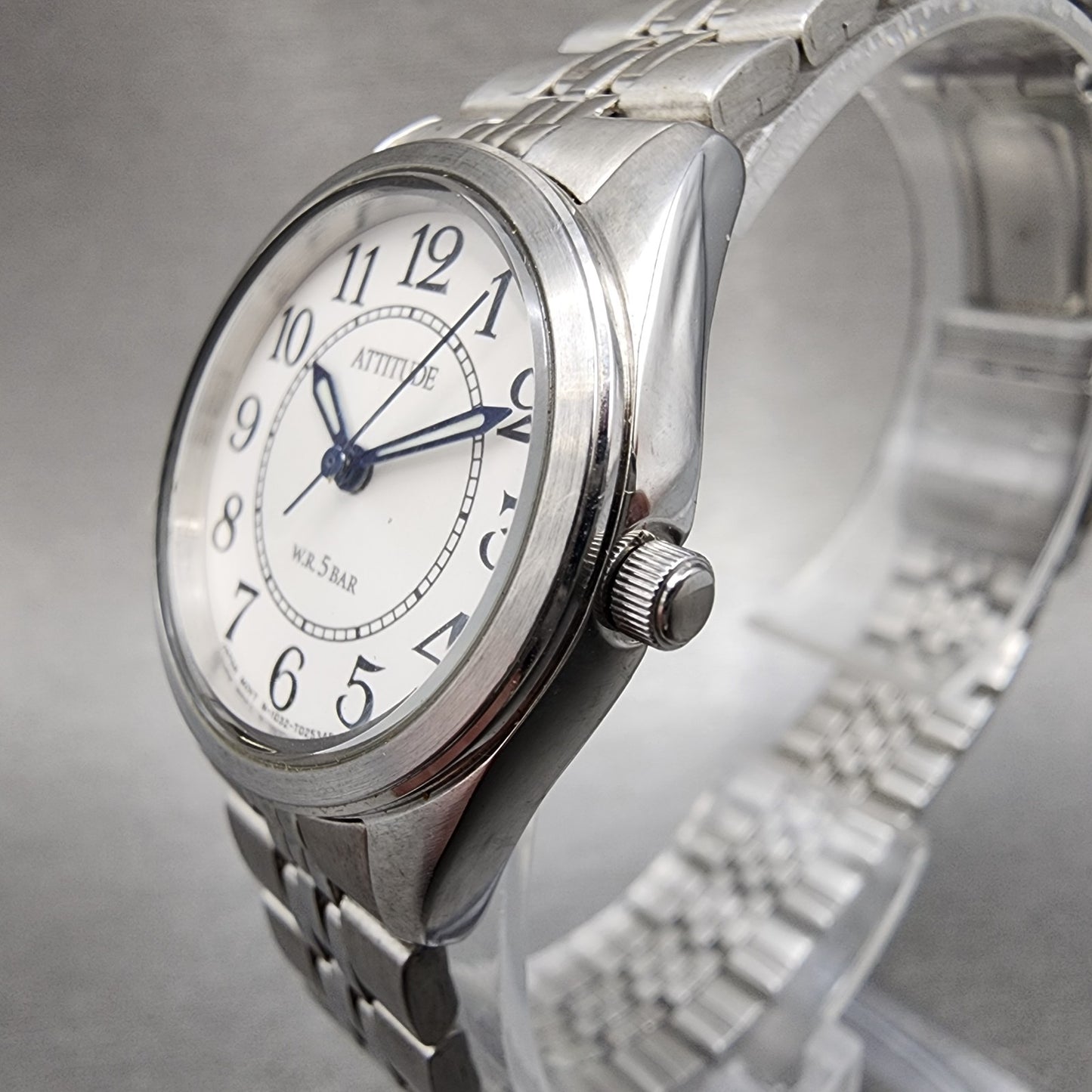 Citizen Attitude Watch Women 25mm Silver Dial Silver Tone Round New Battery2