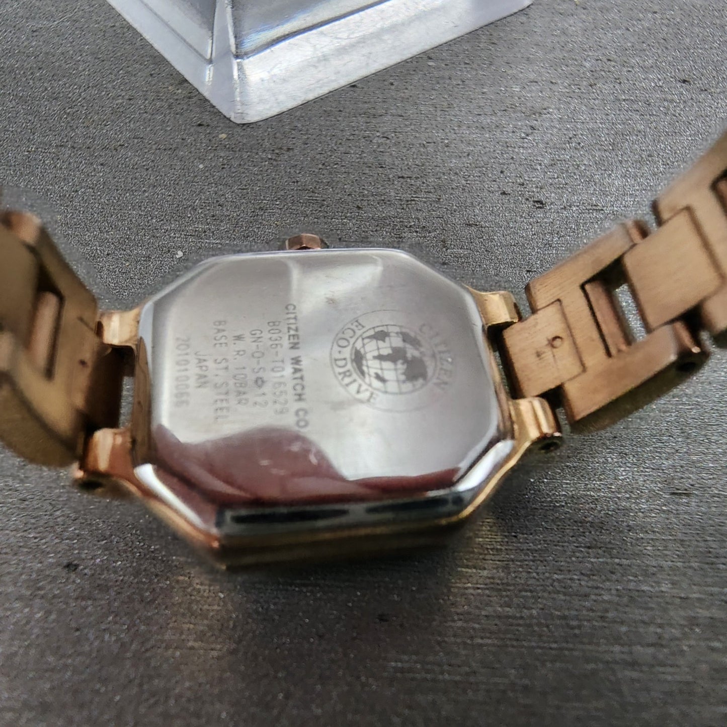 Citizen EcoDrive XC Watch Women 19mm White Dial Rose Gold Date B036 Runs9