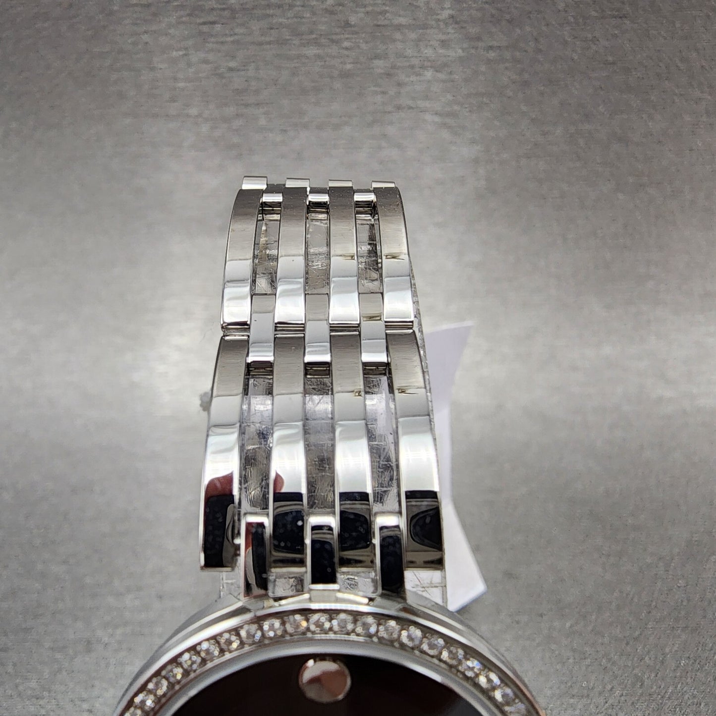 Movado Esperanza Watch Women 28mm Black Dial Steel Diamond Bezel Round  06070524