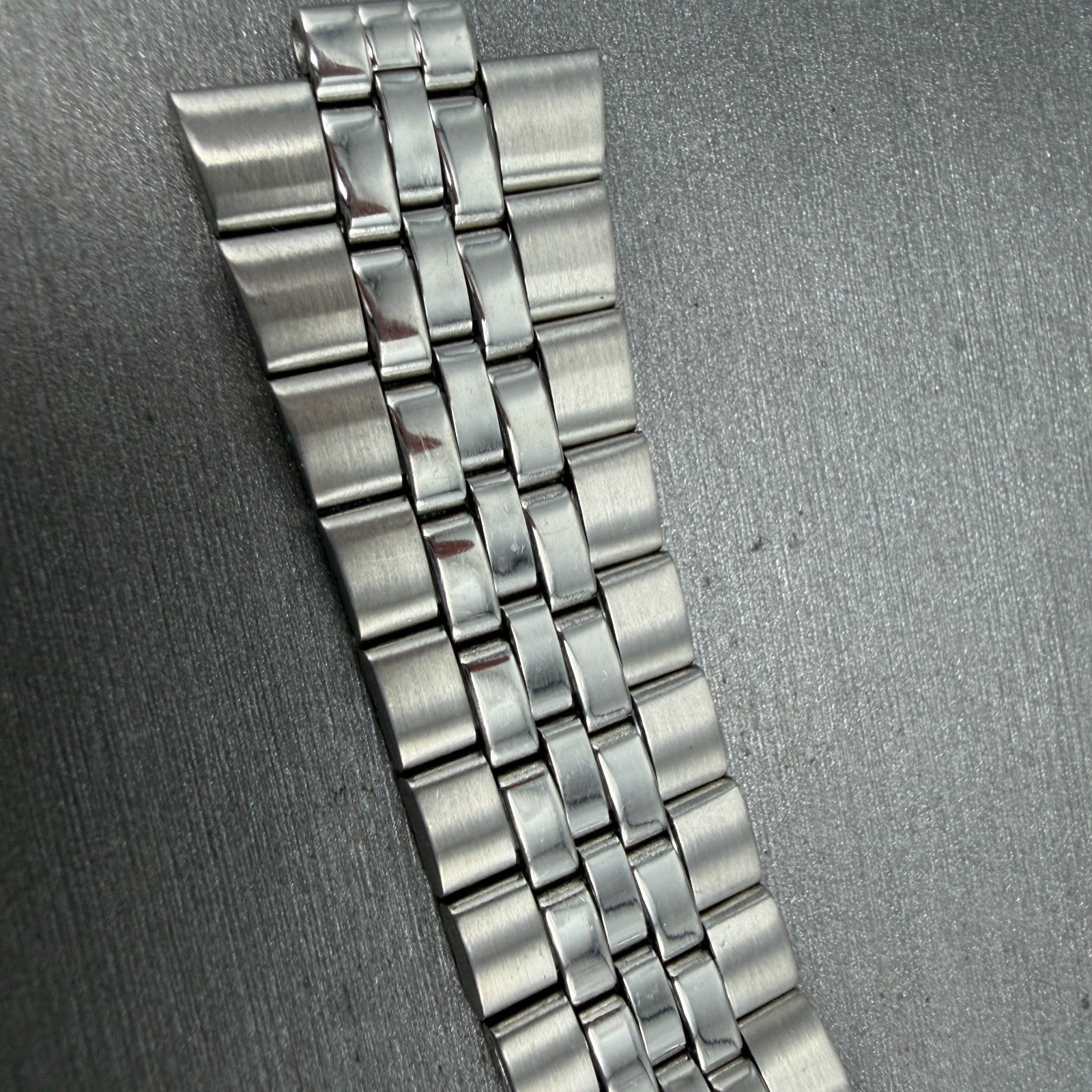 Seiko Bracelet 20mm Stainless Steel Silver Tone Tri Folding Clasp Vintage Japan6