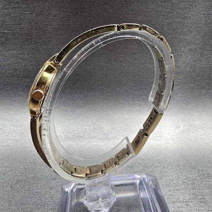 Seiko Watch Women 20mm MOP Dial Gold Tone Round 1N00-0GN0 New Battery VTG JP536