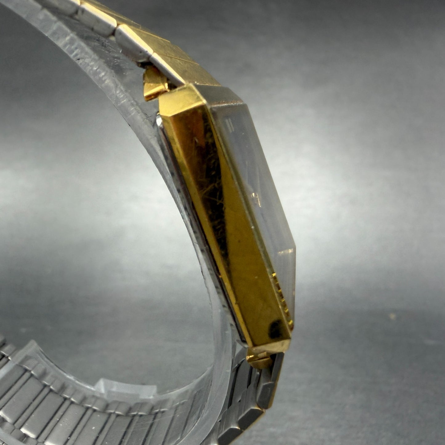 Citizen CQ Tank Watch Unisex 25mm Blue Dial Gold Tone Rectangle New Battery3