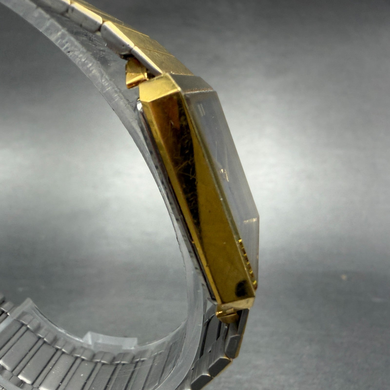 Citizen CQ Tank Watch Unisex 25mm Blue Dial Gold Tone Rectangle New Battery3