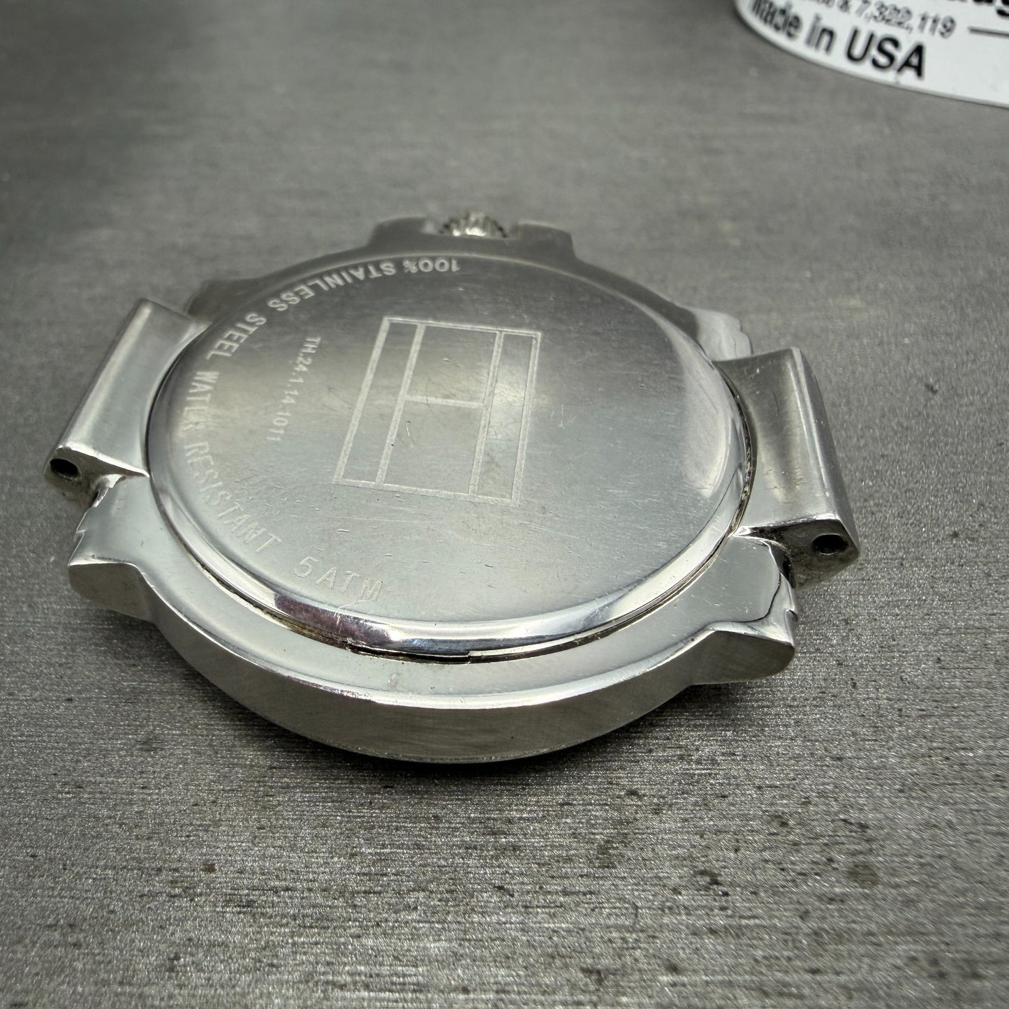 Tommy Hilfiger Watch Men 43mm Silver Dial Steel Date Round New Battery10