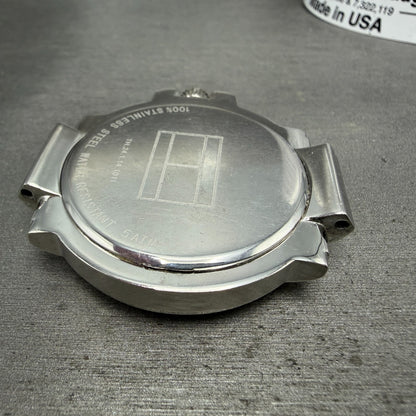 Tommy Hilfiger Watch Men 43mm Silver Dial Steel Date Round New Battery10