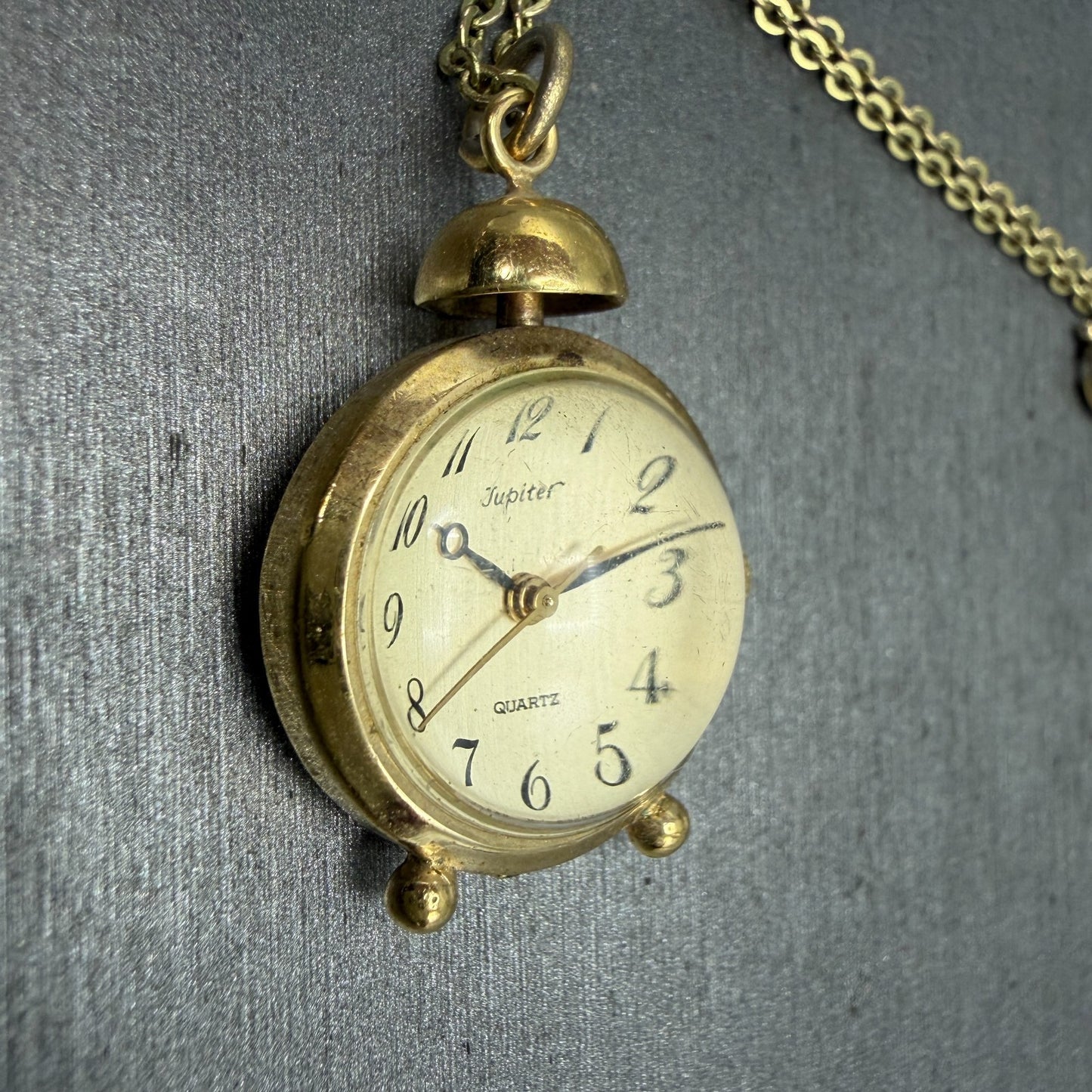Orient Jupiter Necklace Watch Women 22mm Champagne Dial Gold Tone Round New Batt4