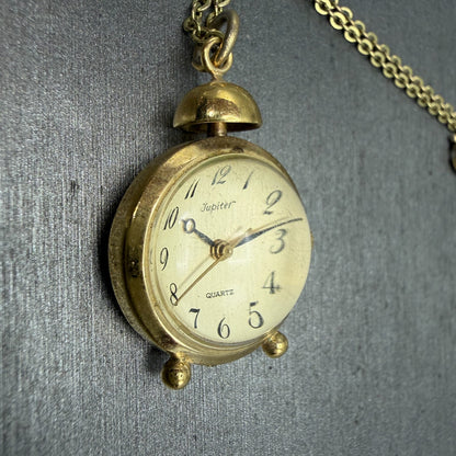 Orient Jupiter Necklace Watch Women 22mm Champagne Dial Gold Tone Round New Batt4