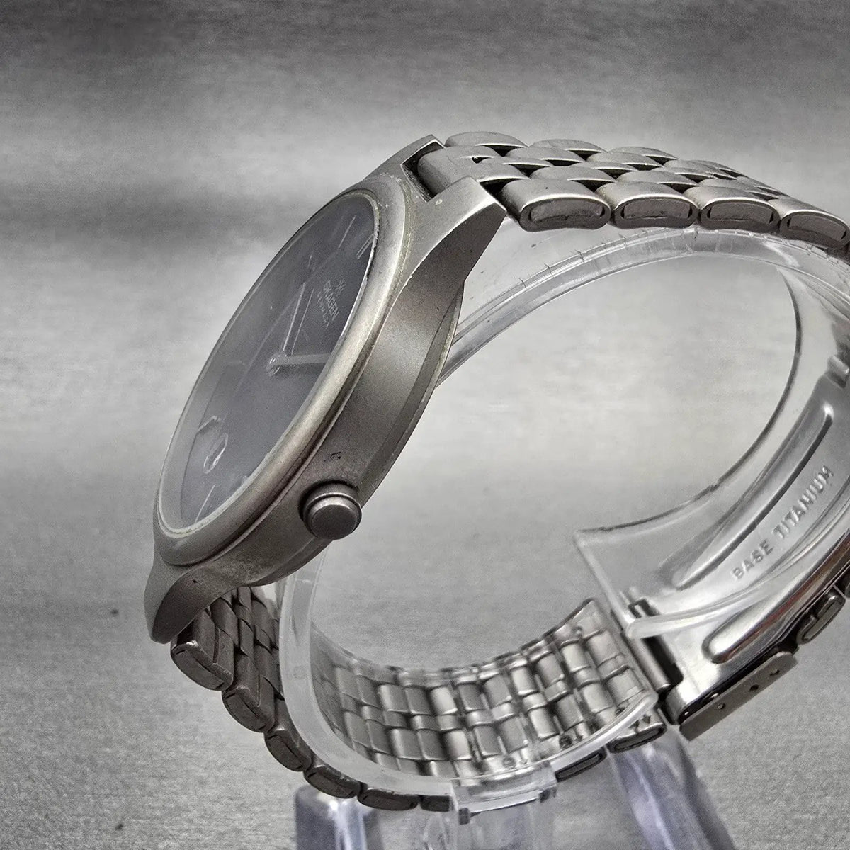 Skagen Watch Men 34mm Blue Dial Titanium Date Round 105LTXN New Battery2