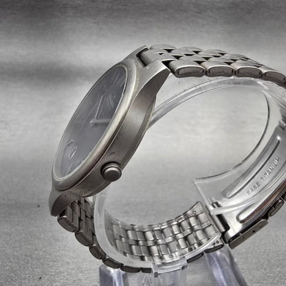 Skagen Watch Men 34mm Blue Dial Titanium Date Round 105LTXN New Battery2