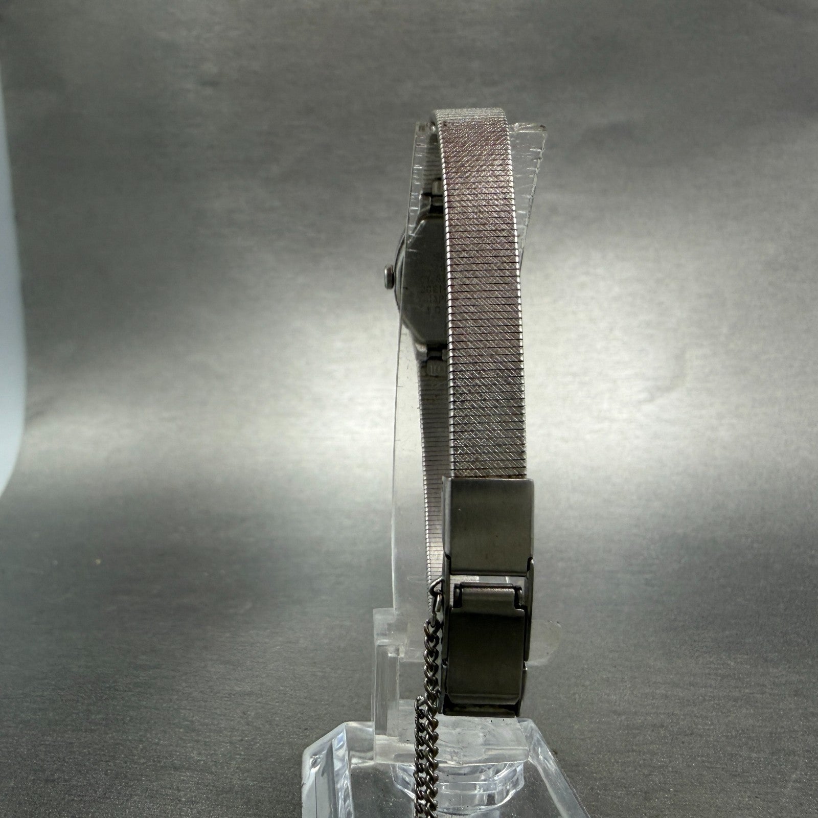 Seiko Watch Women 16mm Silver Dial Silver Tone Rectangle 2C21-5290 New Battery7