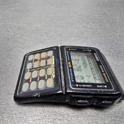 Casio DBC-61 Calculator Watch Men 33mm Digital Black Data Bank VTG PARTS6