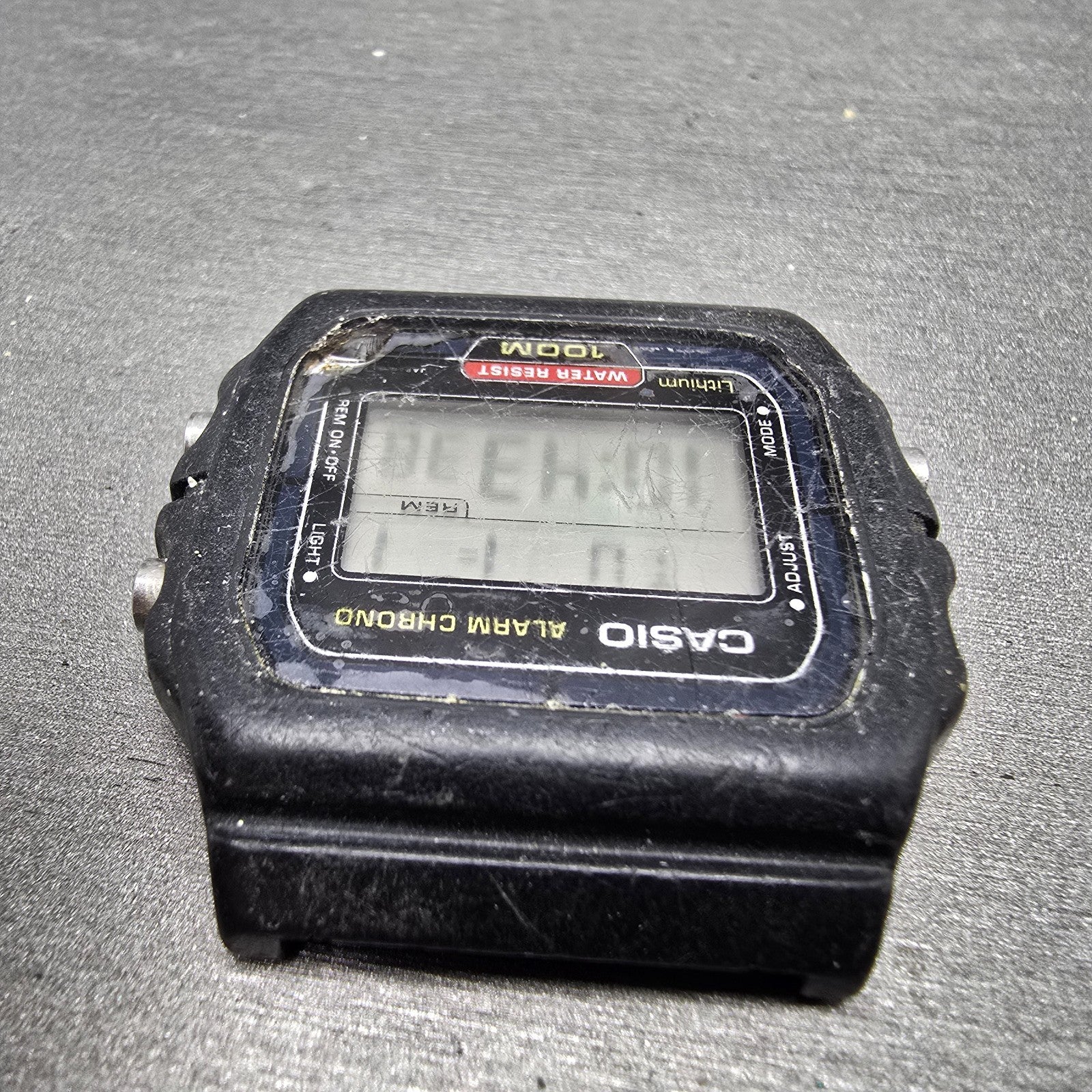 Casio W-720 Watch Men 38mm Black  Alarm Chronograph Daydate Octagon New Batt4