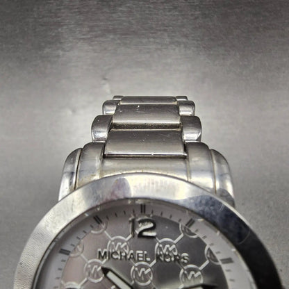 Michael Kors Janey Watch Women 34mm White Dial Silver Tone Round MK-3157 New Bat4