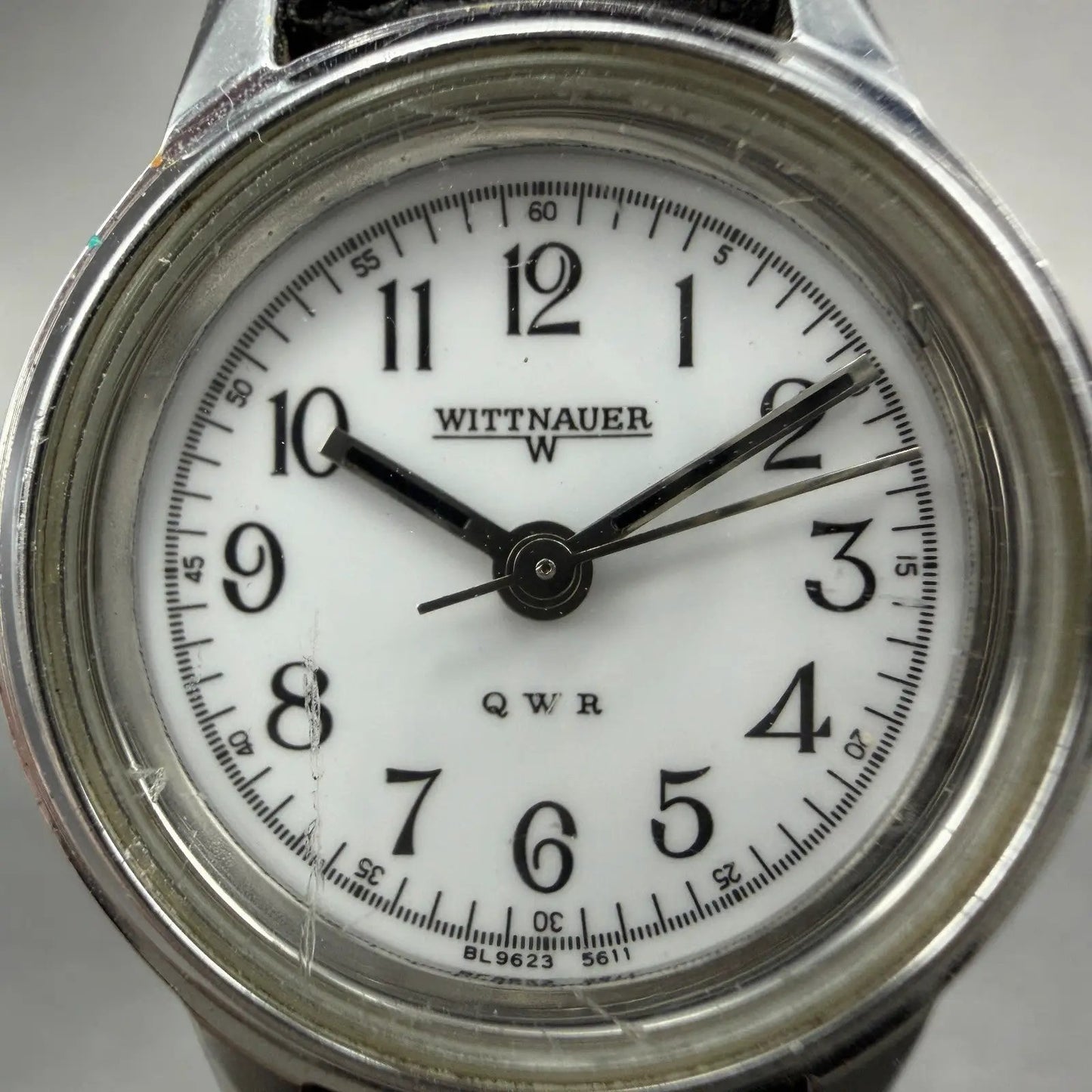 Wittnauer QWR Watch Women 23mm White Dial Silver Tone Round BL9623 5611 New batt1