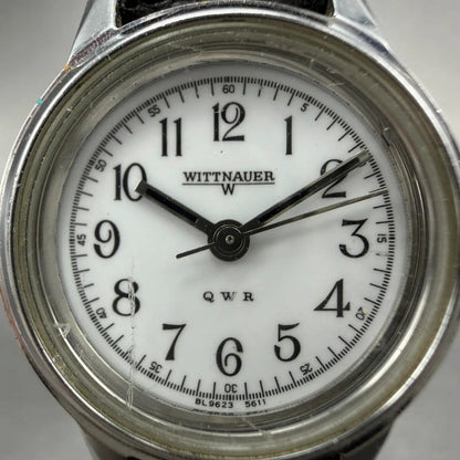 Wittnauer QWR Watch Women 23mm White Dial Silver Tone Round BL9623 5611 New batt1