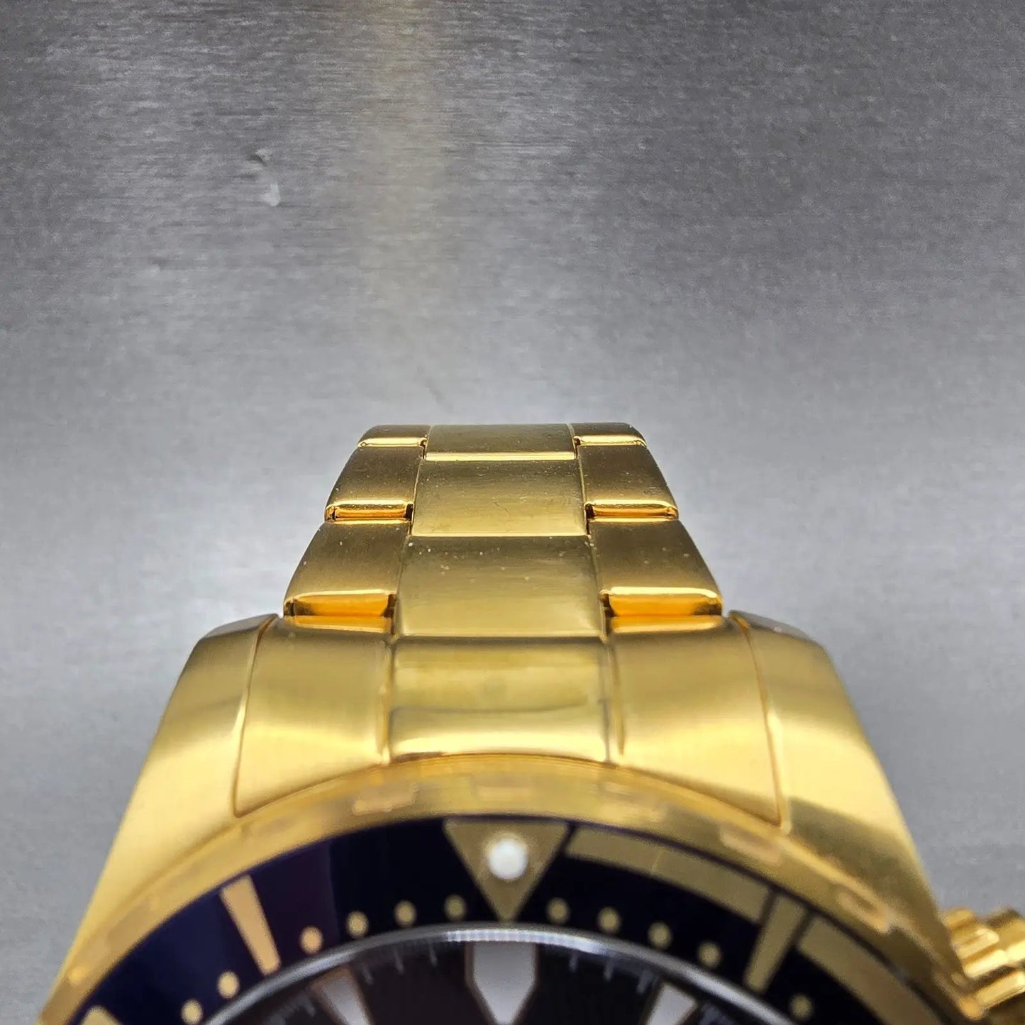 Invicta Pro Diver Chronograph Watch Men 45mm Blue Dial Gold Tone 12916 New Batt4